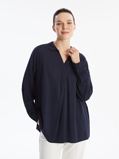 LCW Grace Gömlek Yaka Kadın Bluz - W44986Z8-E1J