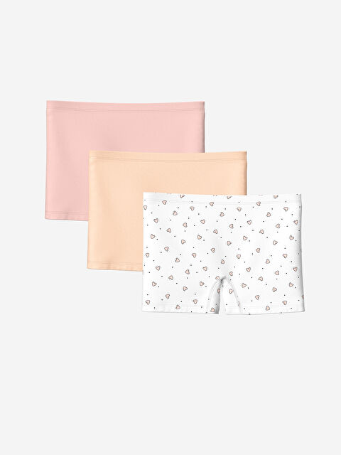 LCW Kids Baskılı Kız Çocuk Boxer 3'lü - W45016Z4-FWH