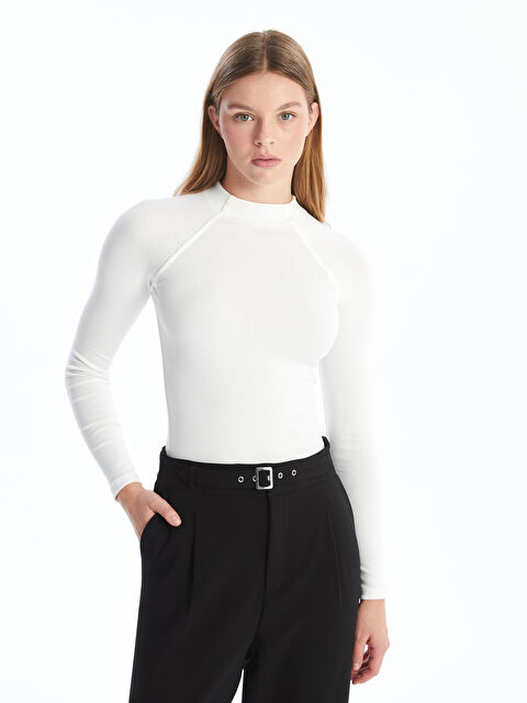 LCW Vision Dik Yaka Kadın Body - W45111Z8-R9J