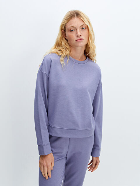 LCW Vision Bisiklet Yaka Oversize Kadın Sweatshirt - W45147Z8-H3Q