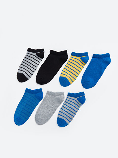 LCW Kids Çizgili Erkek Çocuk Patik Çorap 7'li - W45246Z4-K00