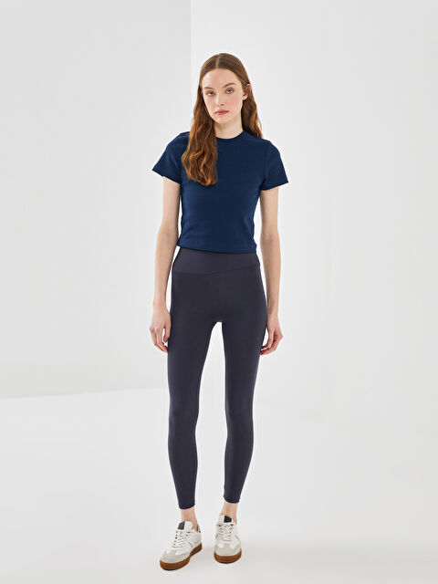 LCW Vision Kadın Beli Lastikli Ekstra Dar Fit Düz Tayt - W45417Z8-R4F