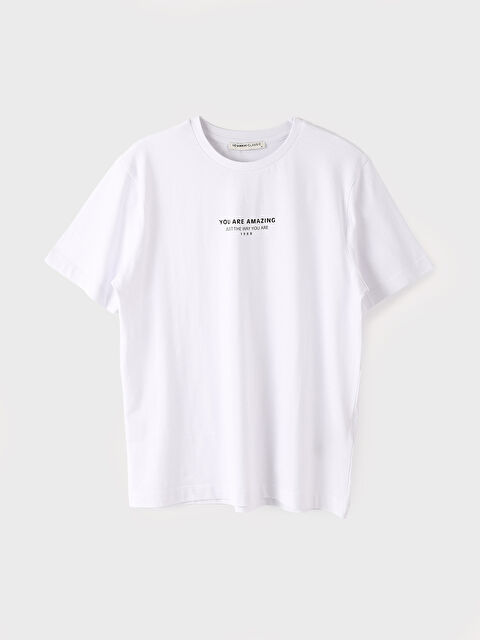 LCWAIKIKI Classic Crew Neck Printed Short Sleeve Men's T-Shirt - W45537Z8-Q6K