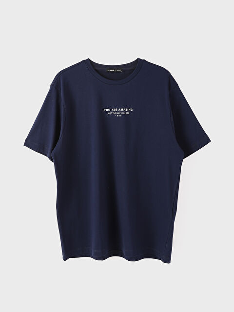 LCWAIKIKI Classic Crew Neck Printed Short Sleeve Men's T-Shirt - W45537Z8-RFH