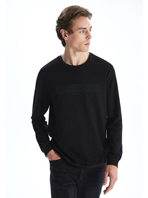 LCWAIKIKI Classic Crew Neck Men's Sweatshirt - W45540Z8-CVL