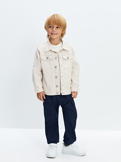 LCW Kids Beli Lastikli Basic Gabardin Erkek Çocuk Pantolon - W45576Z1-HNG