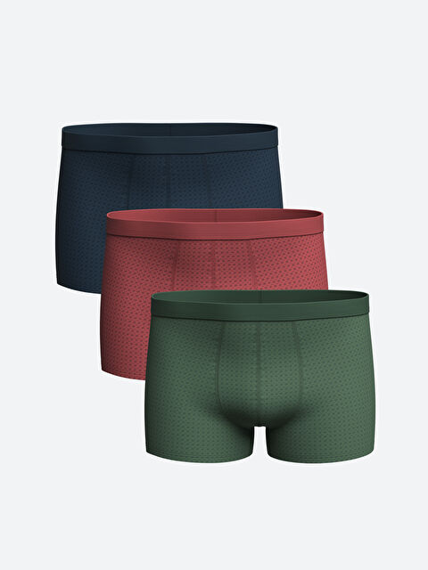 LC WAIKIKI Standart Kalıp Pamuklu Esnek Erkek Boxer 3'lü - W45677Z8-LRR