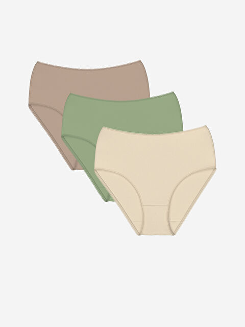 LCW DREAM Düz Klasik Külot 3'lü - W45745Z8-FMT