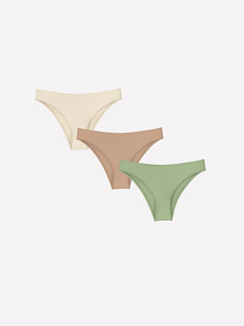 LCW DREAM Düz Brazilian Külot 3'lü - W45812Z8-FMT