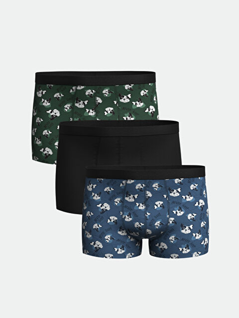 LC WAIKIKI Standart Kalıp Pamuklu Esnek Erkek Boxer 3'lü - W45840Z8-LQQ