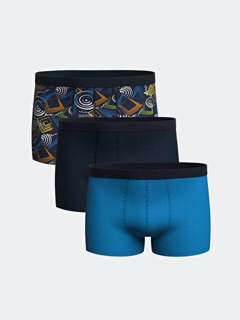 LC WAIKIKI Standart Kalıp Pamuklu Esnek Erkek Boxer 3'lü - W45846Z8-LSJ