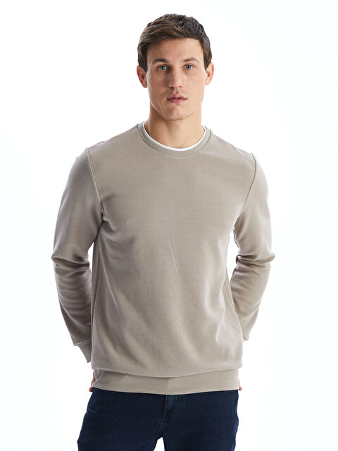 LCWAIKIKI Classic Oversize Crew Neck Short Sleeve Men's Sweatshirt - W45857Z8-SJJ