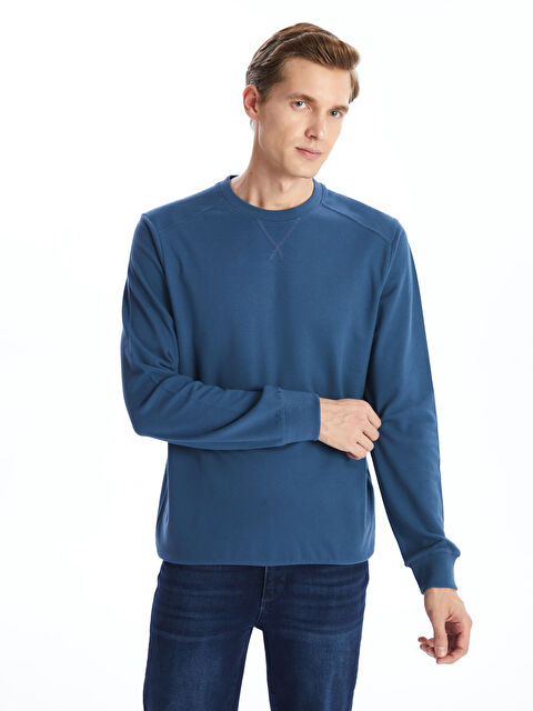 LCWAIKIKI Classic Sweat-shirt à Manches Longues pour Hommes avec Col Rond - W45862Z8-PJG