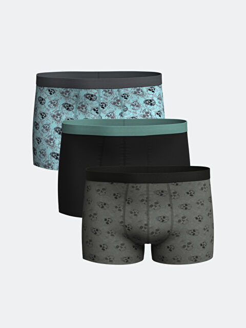 LC WAIKIKI Standart Kalıp Pamuklu Esnek Erkek Boxer 3'lü - W45864Z8-LRW