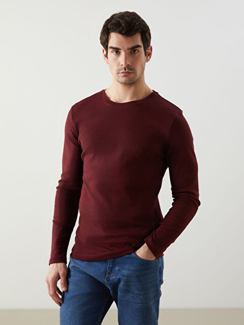 LCWAIKIKI Classic Crew Neck Long Sleeve Men's T-Shirt - W45868Z8-HQG