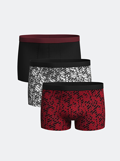 LC WAIKIKI Standart Kalıp Pamuklu Esnek Erkek Boxer 3'lü - W45870Z8-LTQ