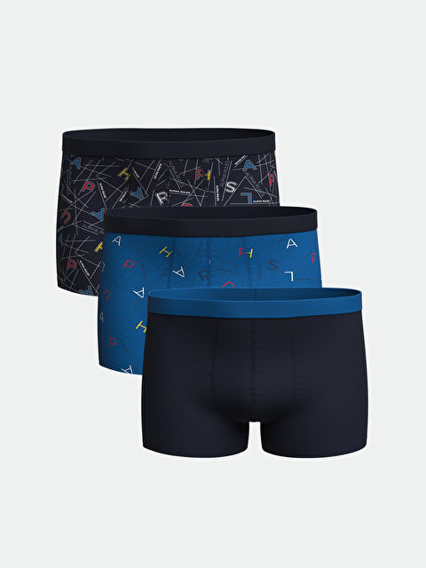 LC WAIKIKI Standart Kalıp Pamuklu Esnek Erkek Boxer 3'lü - W45872Z8-LSJ
