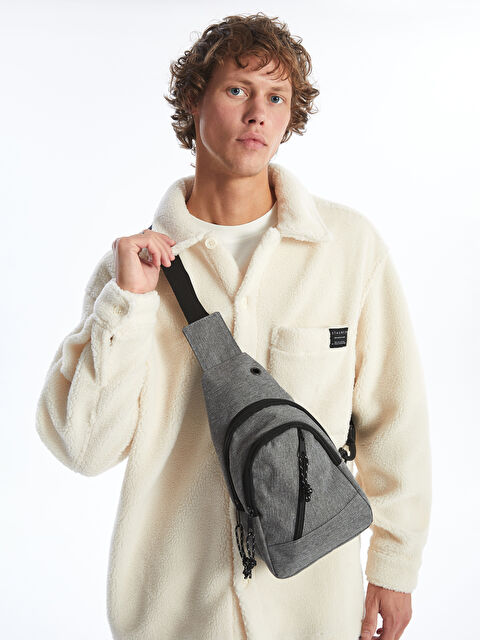 LCW ACCESSORIES Plain Men's Sling Bag - W45946Z8-SLH