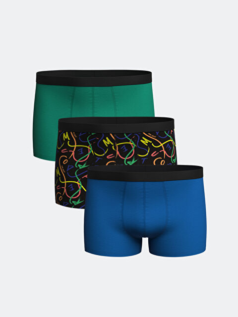 LC WAIKIKI Standart Kalıp Pamuklu Esnek Erkek Boxer 3'lü - W45948Z8-LQJ