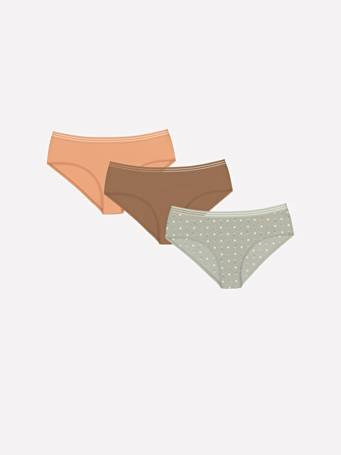 LCW DREAM Desenli Hipster Külot 3'lü - W45967Z8-LRK