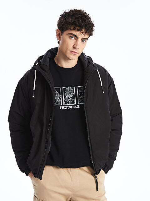 XSIDE Relaxed Fit Hooded Men's Puffer Coat - W46056Z8-CVL