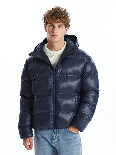 XSIDE Standart Kalıp Kapüşonlu Erkek Şişme Mont - W46070Z8-R4J