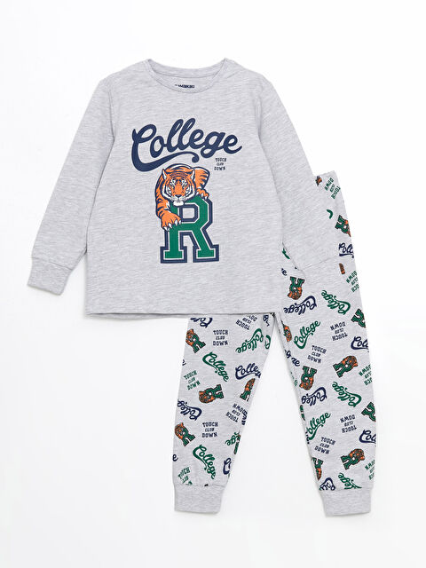 LCW Kids Bisiklet Yaka Erkek Çocuk Pijama Takımı - W46078Z4-LAK