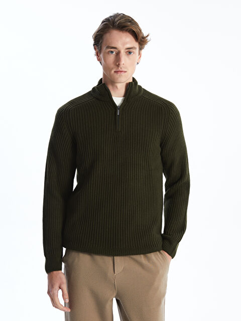 LCW Vision Dik Yaka Uzun Kollu Erkek Triko Kazak - W46088Z8-DYF