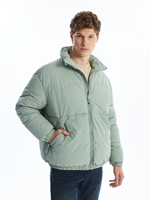 XSIDE Rahat Kalıp Dik Yaka Erkek Şişme Mont - W46110Z8-S8M