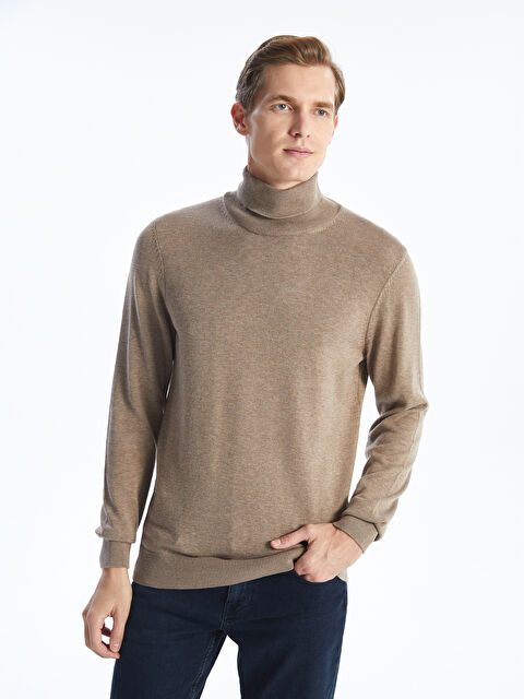 LCWAIKIKI Classic Balıkçı Yaka Uzun Kollu Erkek Triko Kazak - W46154Z8-EZB