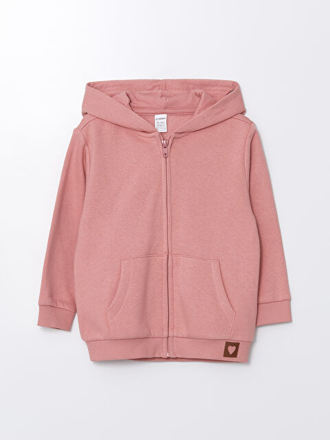 LCW Kids Dukserica sa kapuljačom, dugi rukav, za bebe devojčice, sa rajsferšlusom - W46178Z1-GJZ