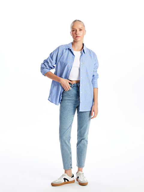 XSIDE Mom Fit Kadın Jean Pantolon - W46189Z8-S1D