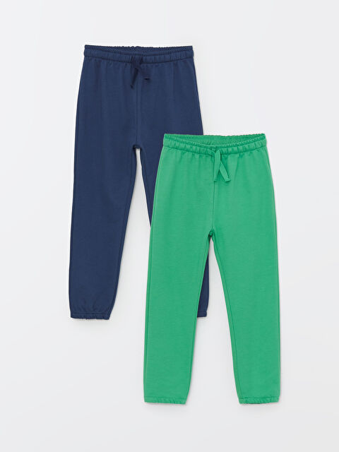 LCW Kids Beli Lastikli Kalın Erkek Çocuk Jogger Eşofman Altı 2'li - W46213Z1-GKC