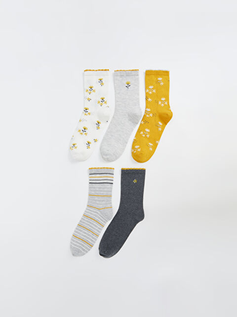 LCW DREAM Desenli Kadın Soket Çorap 5'li - W46331Z8-FDU