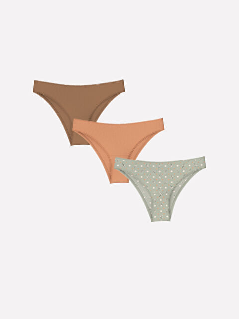 LCW DREAM Desenli Brazilian Külot 3'lü Paket - W46360Z8-LRK