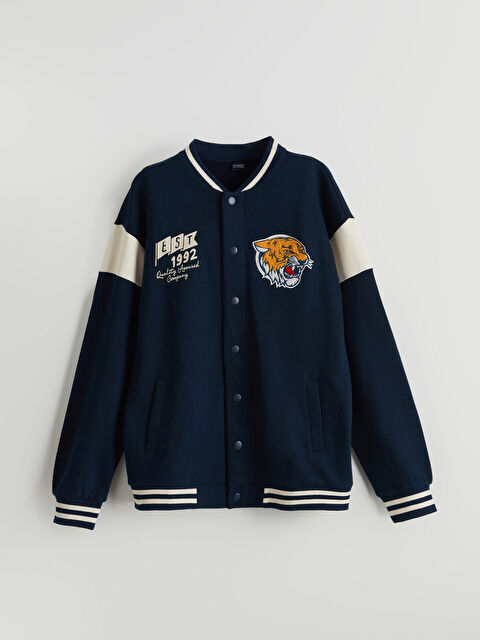 LCW Kids Tiskana Debela Koledž Jakna za Dječake - W46433Z4-DWP