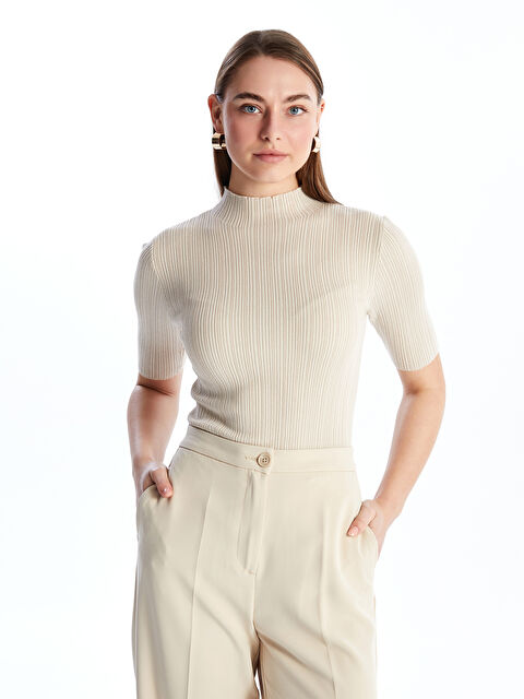 LCWAIKIKI Basic Half Turtleneck Women's Knitwear Sweater - W46436Z8-FF7