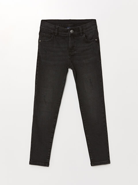 LCW Kids Beli Ayarlanabilir Lastikli Erkek Çocuk Jean Pantolon - W46445Z4-326