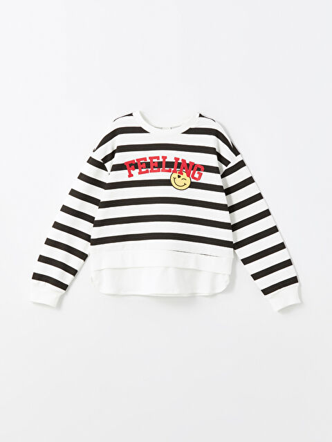 LCW Kids Bisiklet Yaka Kız Çocuk Sweatshirt - W46467Z4-LRA
