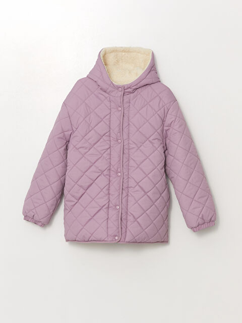 LCW Kids Kapüşonlu Çift Taraflı Kız Çocuk Mont - W46515Z4-FRC