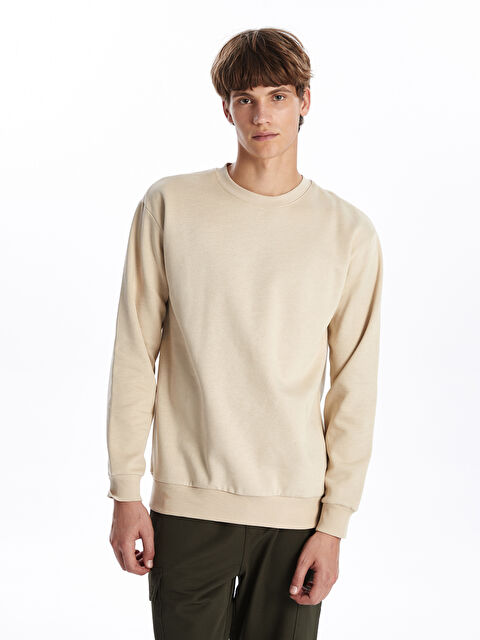 LCW Vision Crew Neck Long Sleeve Men's Thick Sweatshirt - W46526Z8-VGK