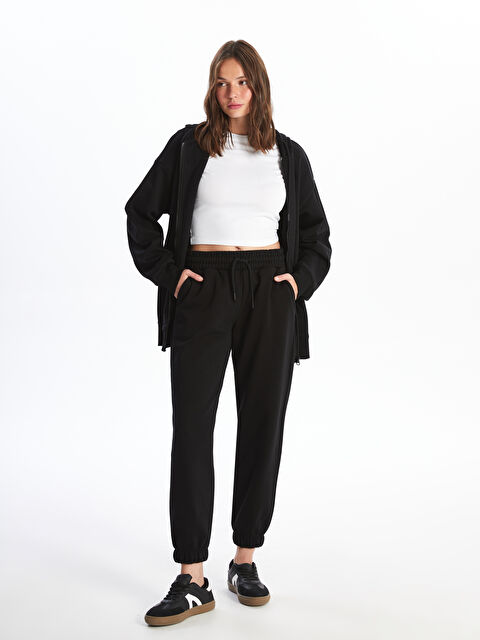 XSIDE Kadın Beli Lastikli Düz Jogger Eşofman Altı - W46687Z8-CVL