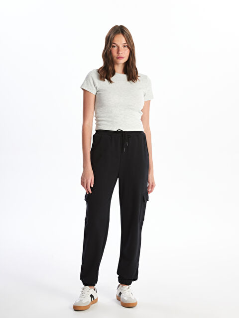 XSIDE Kadın Beli Lastikli Düz Jogger Eşofman Altı - W46707Z8-CVL