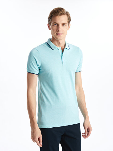 LCWAIKIKI Basic T-shirt en piqué à manches courtes et col polo pour homme - W46729Z8-E3P