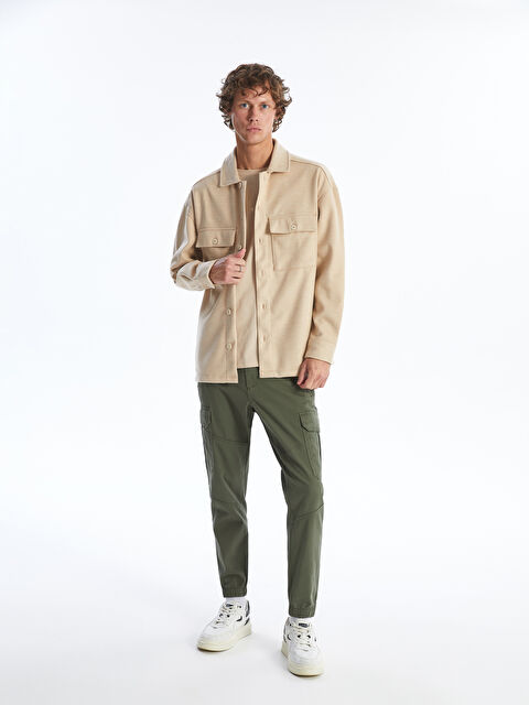 Haki Slim Fit Gabardin Erkek Kargo Pantolon - W46739Z8-SAY | LCW