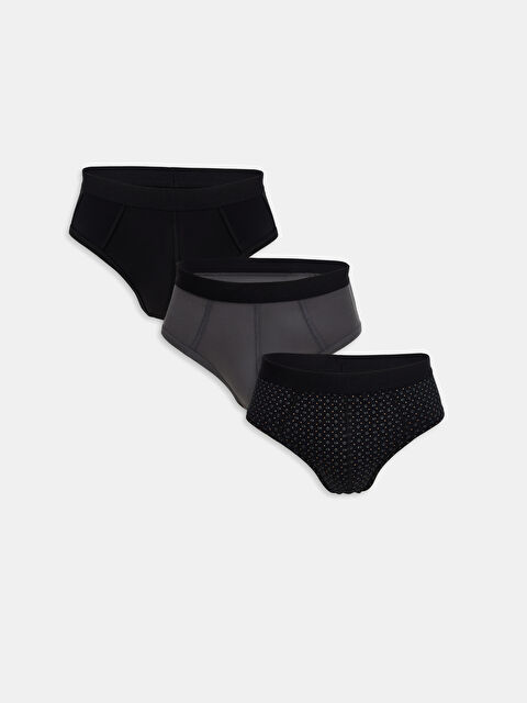 LC WAIKIKI Standart Kalıp Pamuklu Esnek Erkek Slip Külot 3'lü - W46772Z8-LQJ
