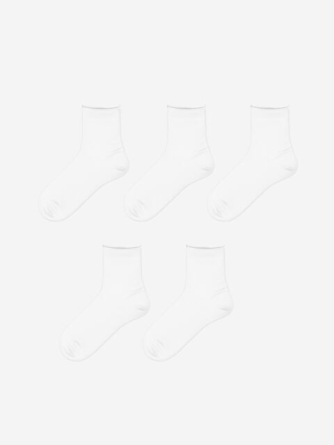LCW DREAM Women's Plain Ankle Socks 5 Pack - W46829Z8-FDU