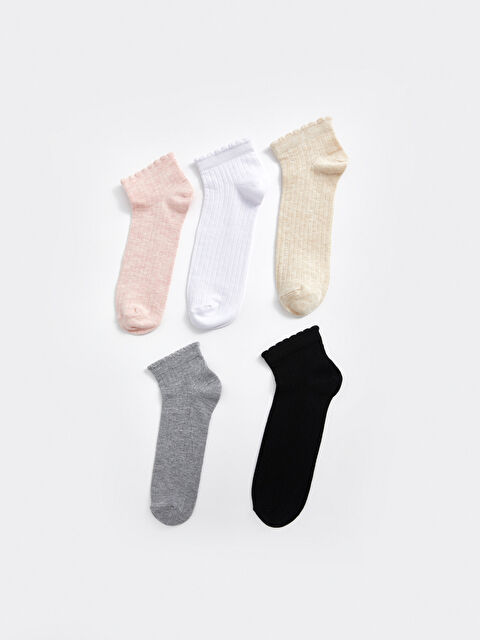 LCW DREAM Patterned Women's Trainer Socks 5 Pack - W46883Z8-LBZ