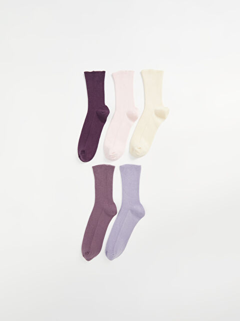 LCW DREAM Kadın Düz Soket Çorap 5'li - W46905Z8-HSB
