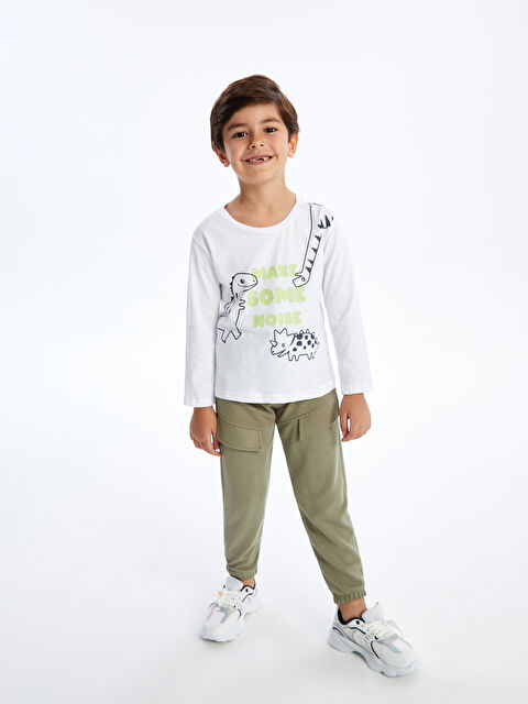 LCW Kids Beli Lastikli Kalın Basic Erkek Çocuk Jogger Eşofman Altı - W46962Z1-GWK